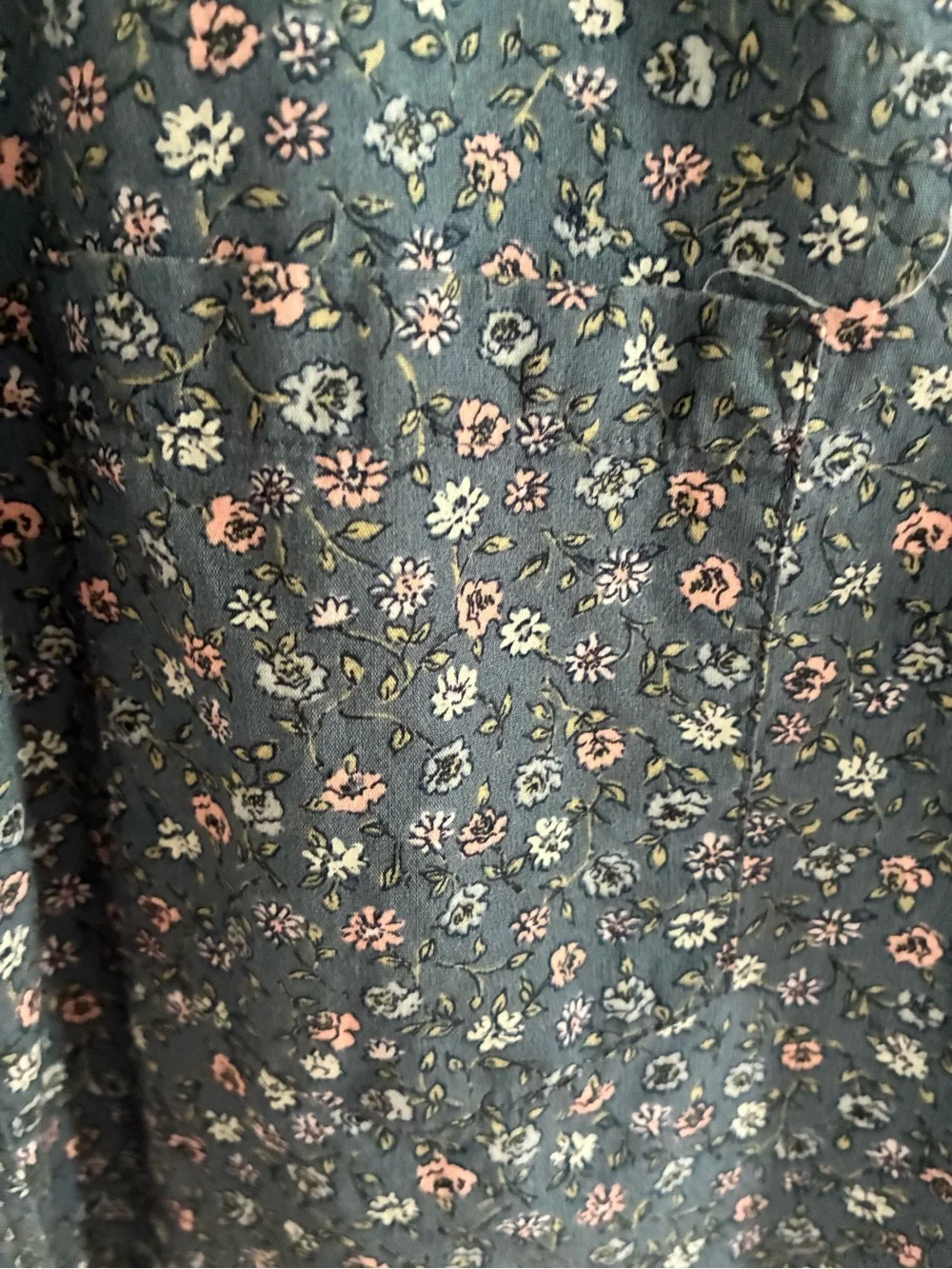 J. Crew Blue Floral Flex Washed Button-Up Shirt